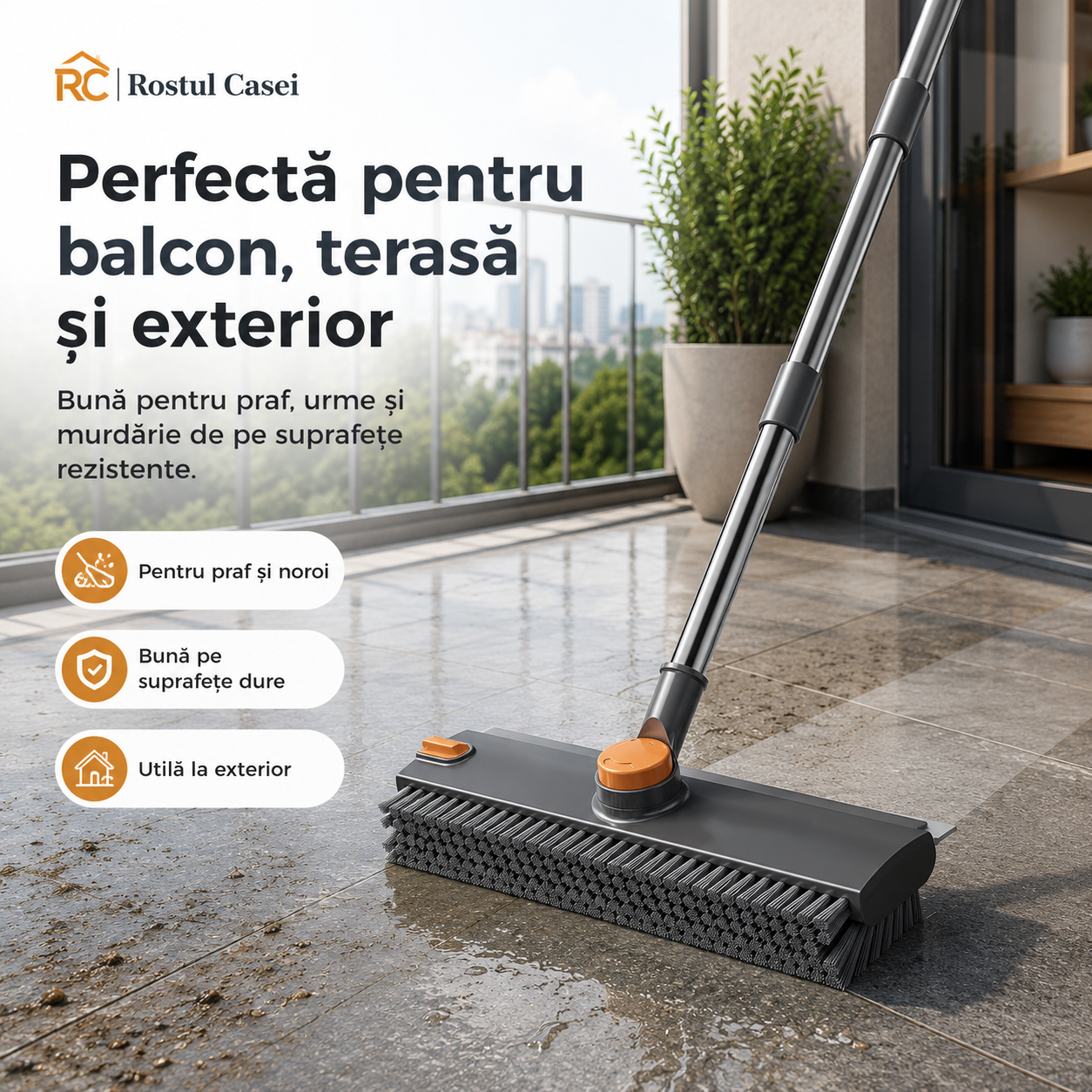 Perie Extensibilă pentru Curățenie Grea