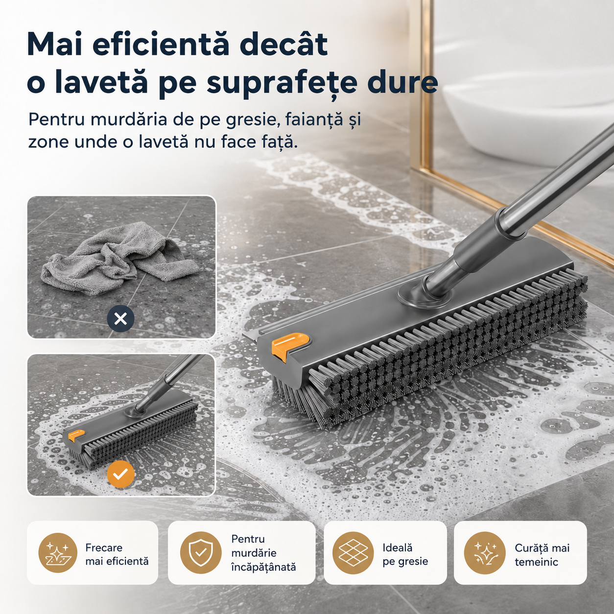 Perie Extensibilă pentru Curățenie Grea