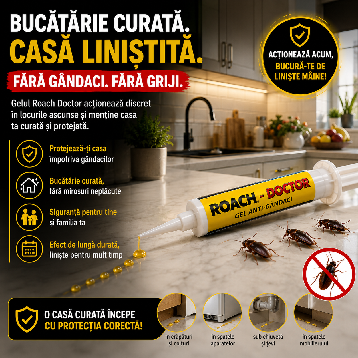 Gel Profesional Anti-Gândaci (1+1 gratuit)