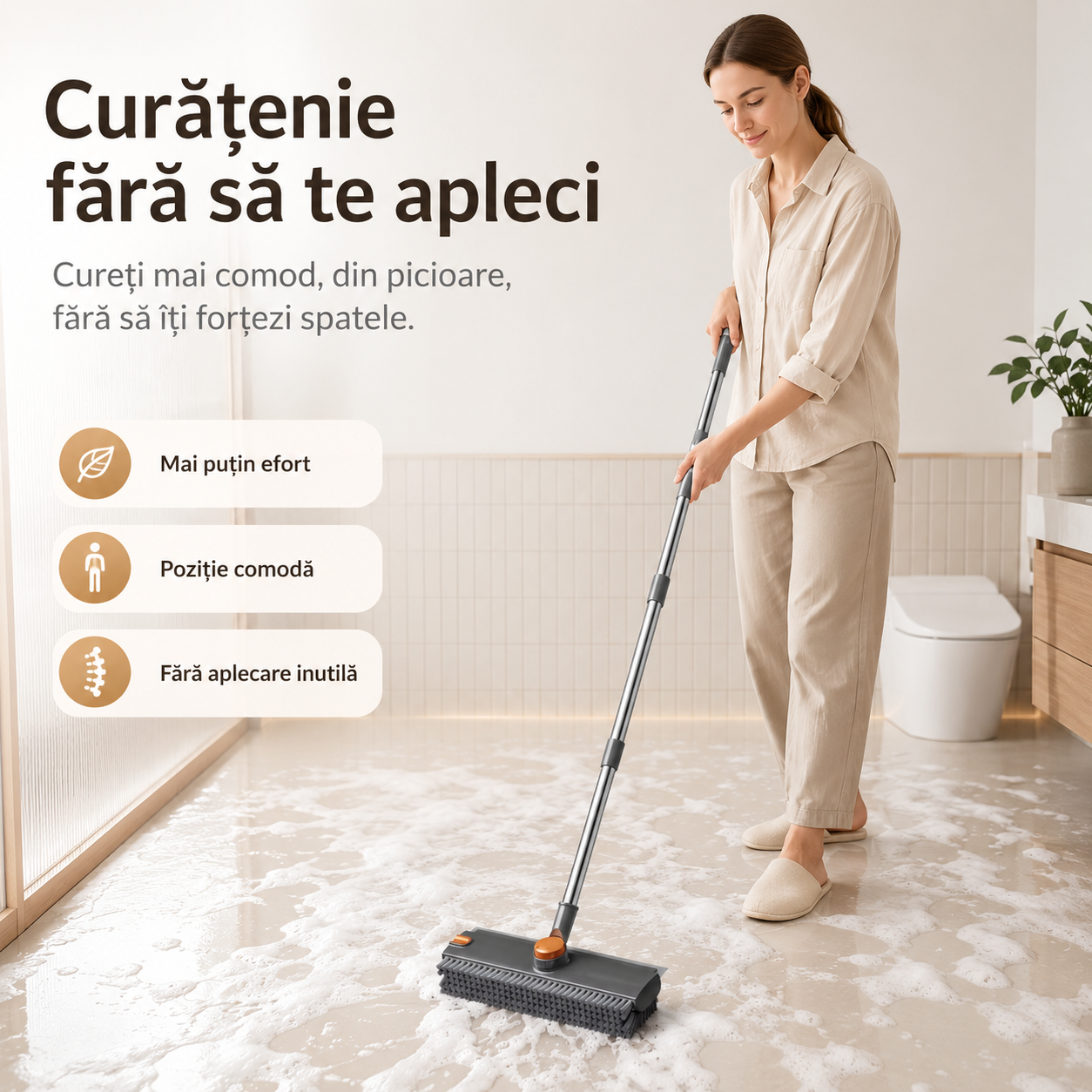 Perie Extensibilă pentru Curățenie Grea