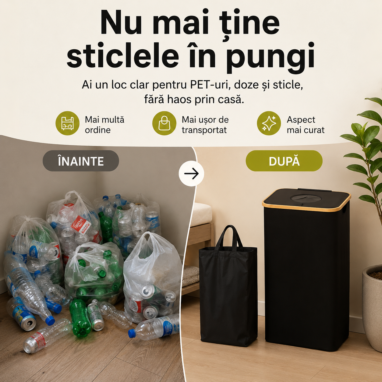 Coș pentru Sticle și Doze cu Garanție