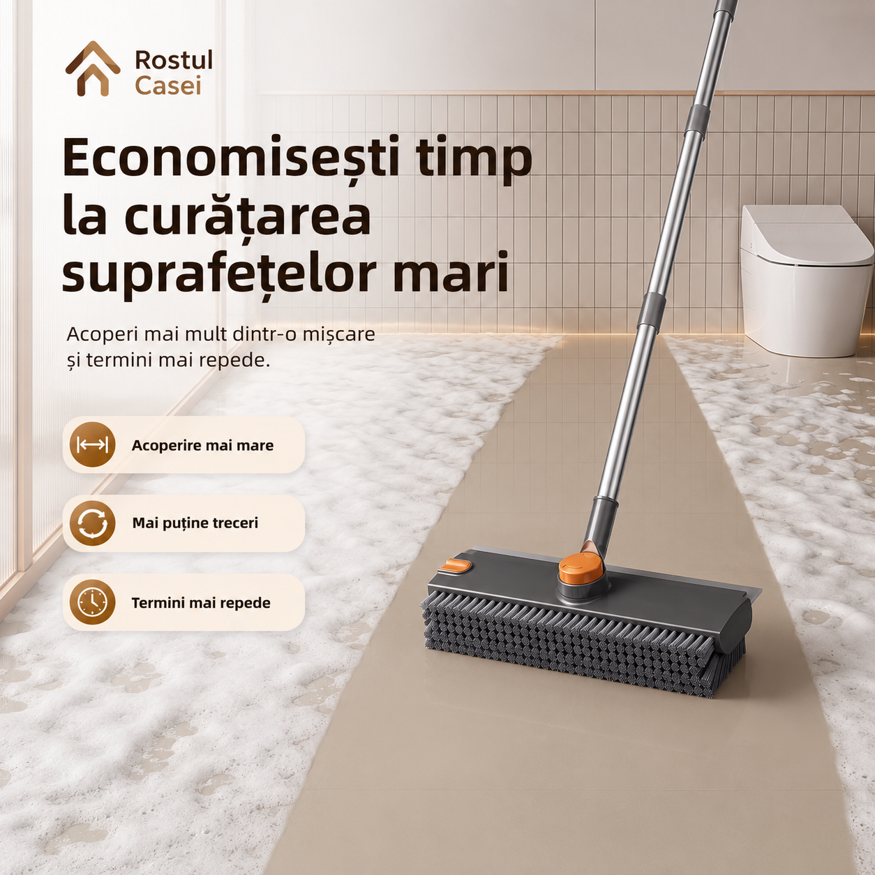 Perie Extensibilă pentru Curățenie Grea